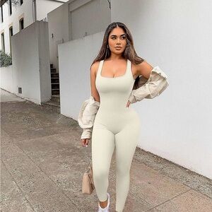 Chic Cream Jumpsuit